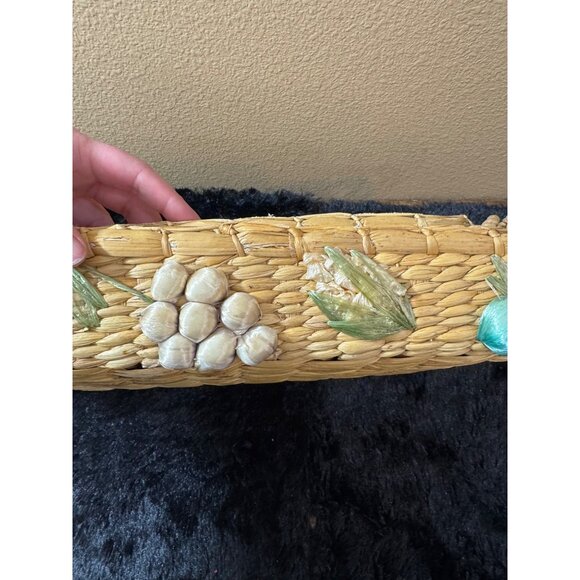 Vintage Woven Decorative Rectangular Nesting Baskets Rustic Mid Century - Picture 8 of 10